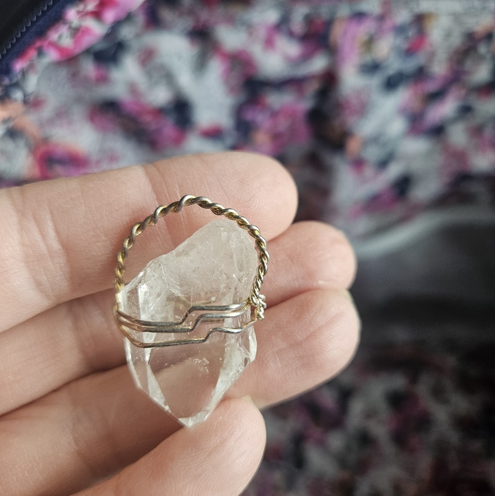 Quartz and Silver Pendent